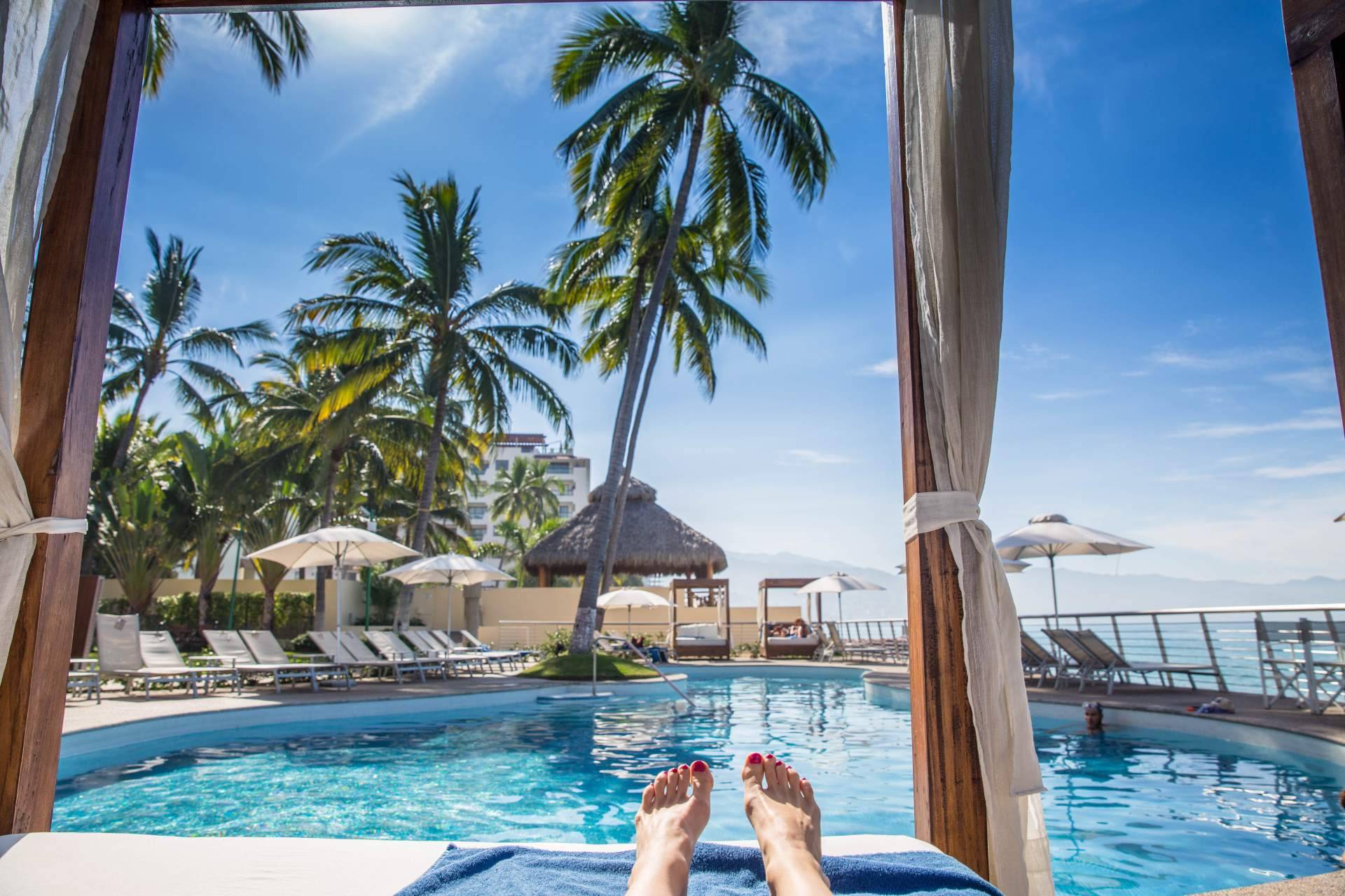 Vacaciones románticas o luna de miel en un hotel todo incluido en Cancún