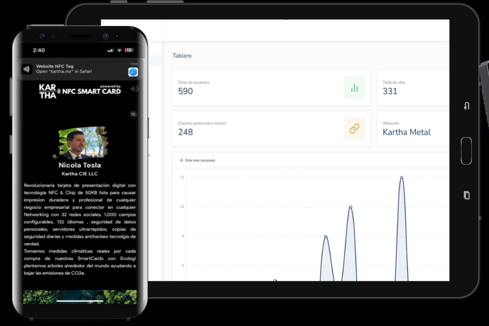 Información sobre las NFC Business Cards de Kartha