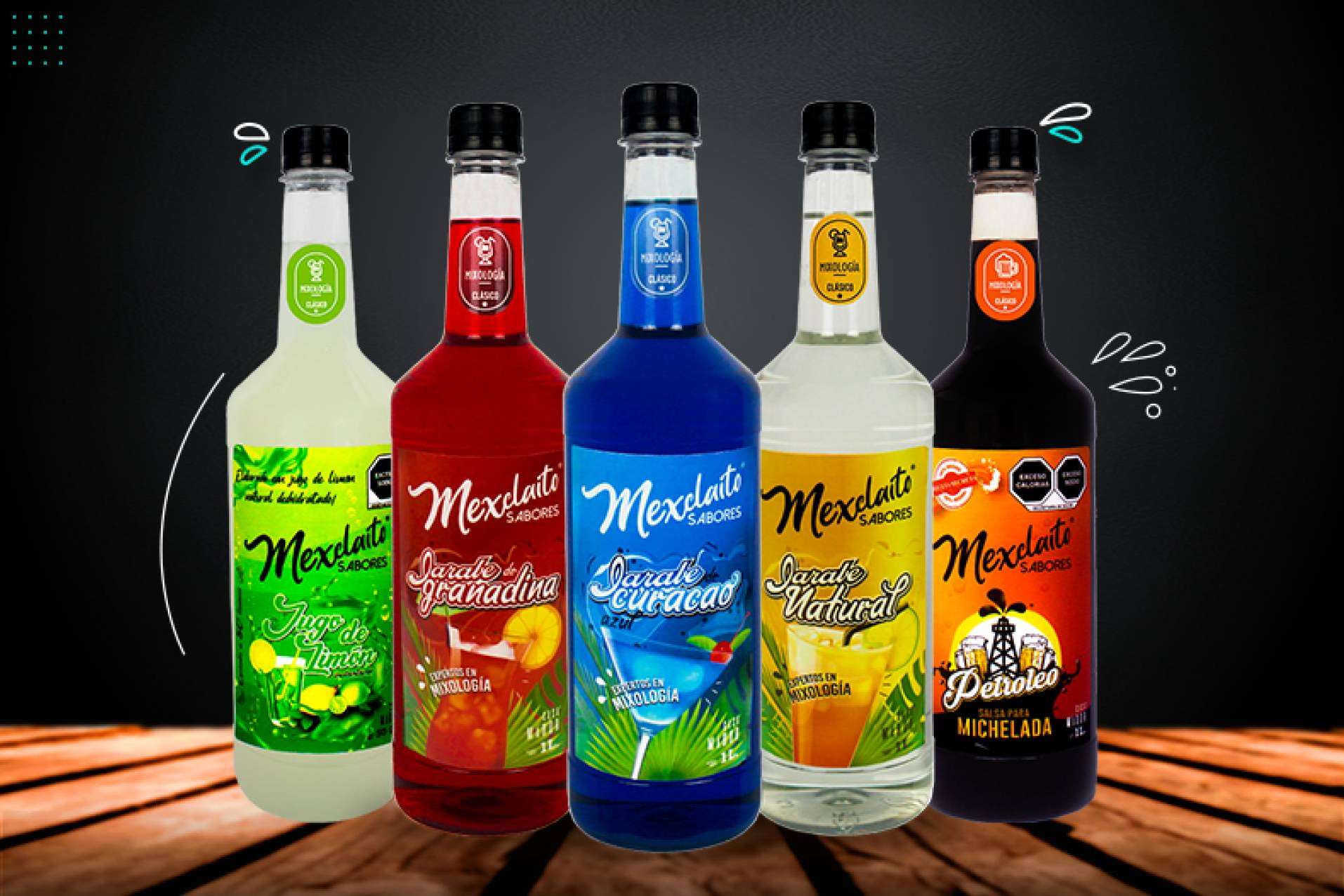 Conocer los mejores jarabes y endulzantes de calidad para coctelería en la marca Mexclaito y su Línea Clásica