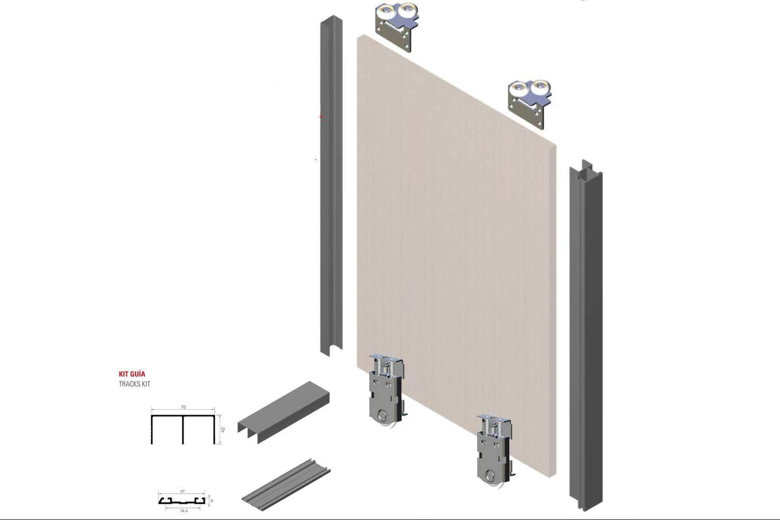 ADC ha creado diferentes kits para puertas correderas
